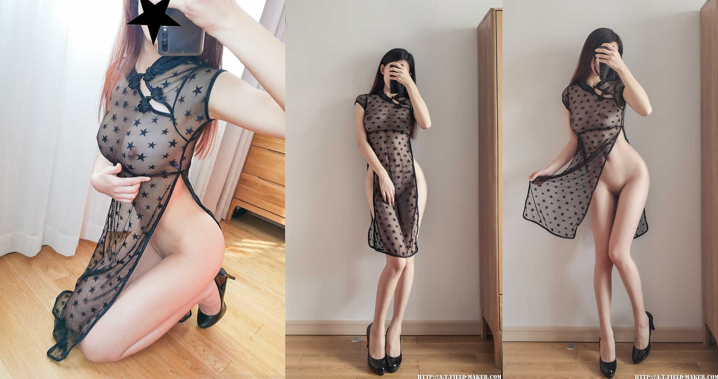 图片[2]-ATFMaker – Tsubaki Selfie 网纱星星旗袍 [23P/54MB]-集乐社
