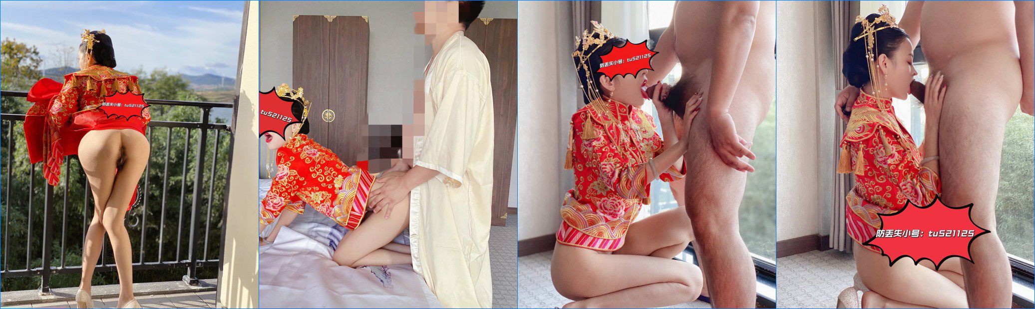 图片[10]-【淫荡母狗❤️完美露脸】苗条丰满双母狗『兔兔』最新电报群私拍❤️超美婚纱露脸口交啪啪 丰臀后入内射 高清720P原版-集乐社