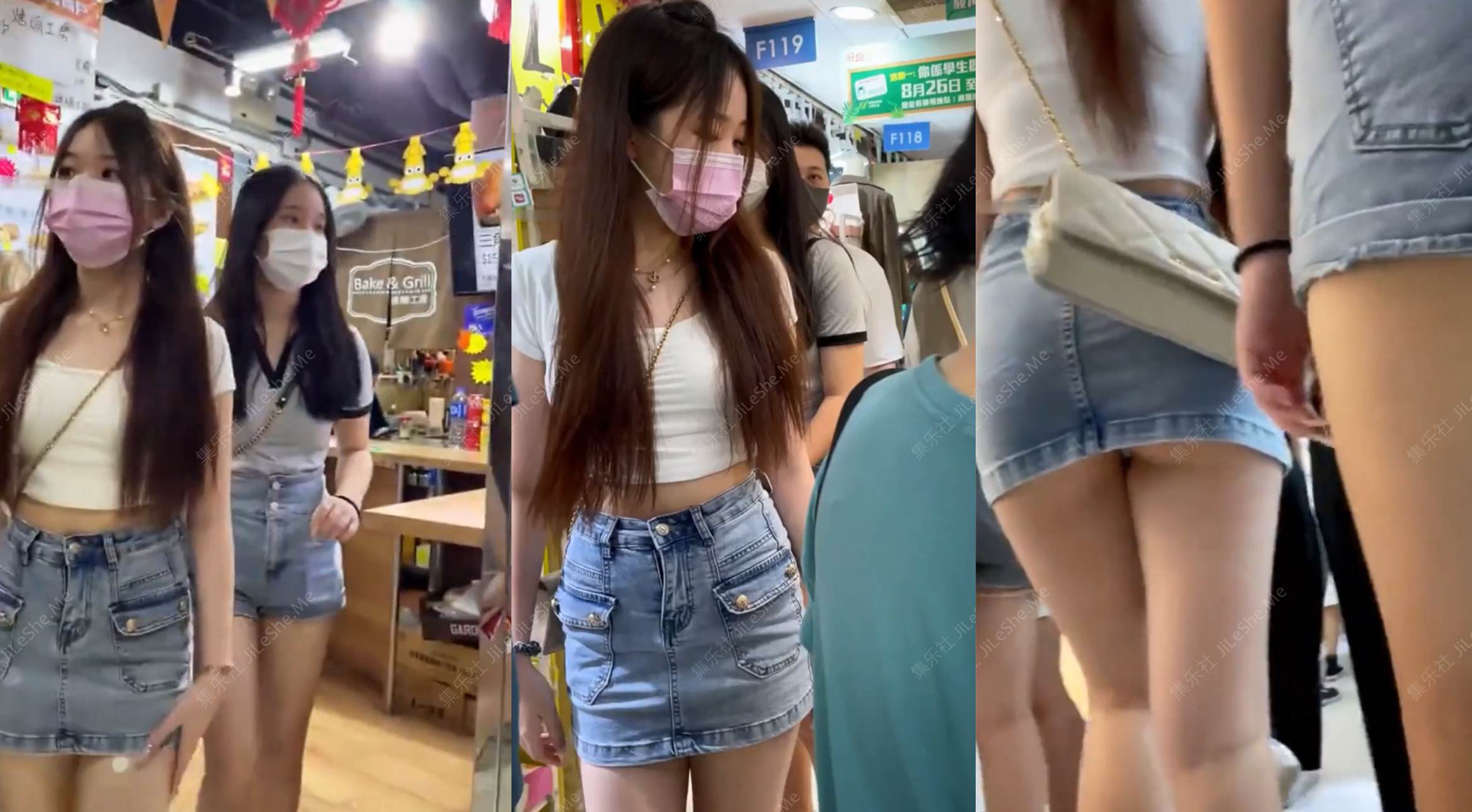 图片[3]-商城抄底几个美女 齐逼包臀裙 还穿个骚丁出来逛街 让人看的热血喷张 [254MB-集乐社