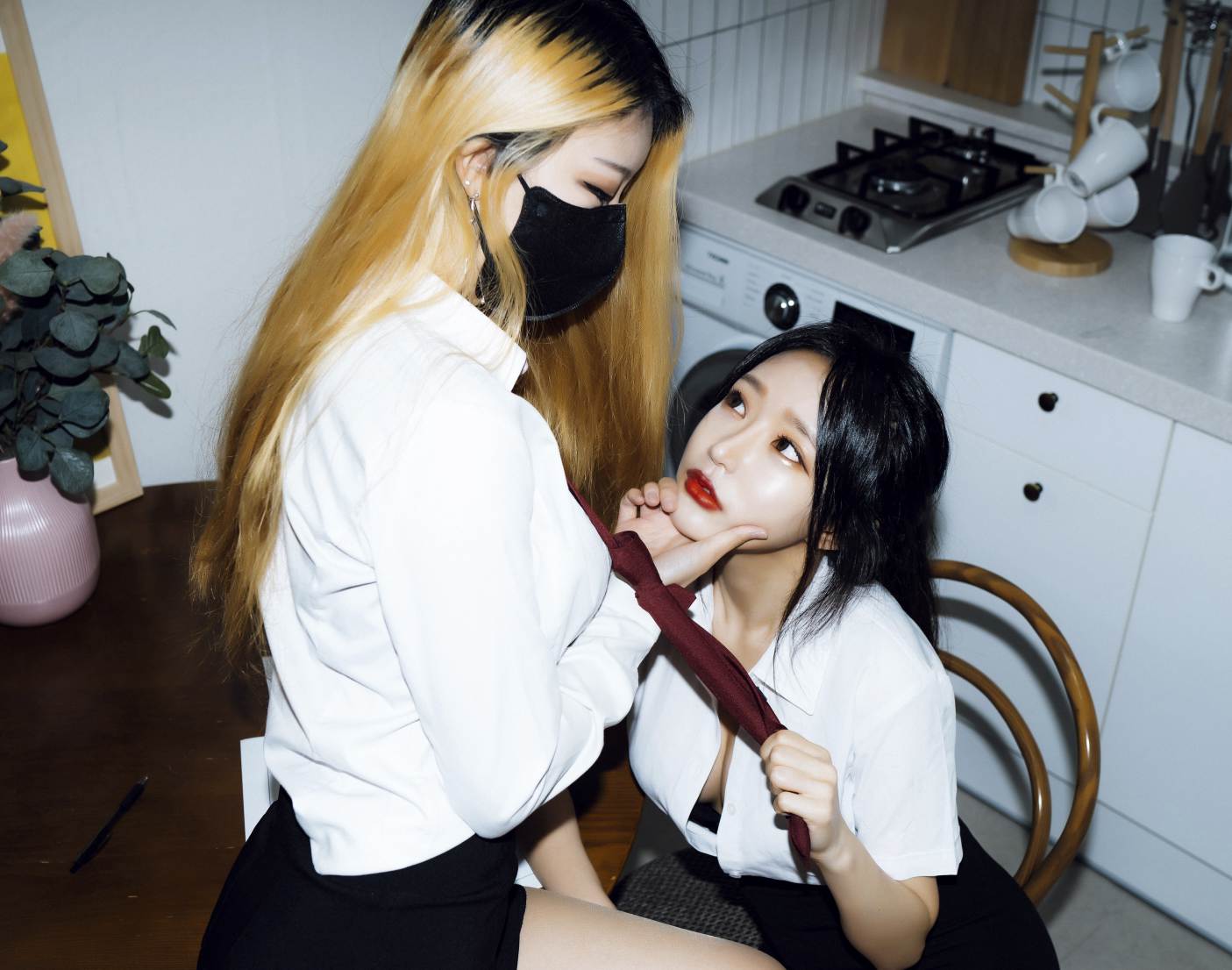 图片[4]-【韩国美女模特 jucy】极品反差女神 双女大尺度写真 69互舔-集乐社