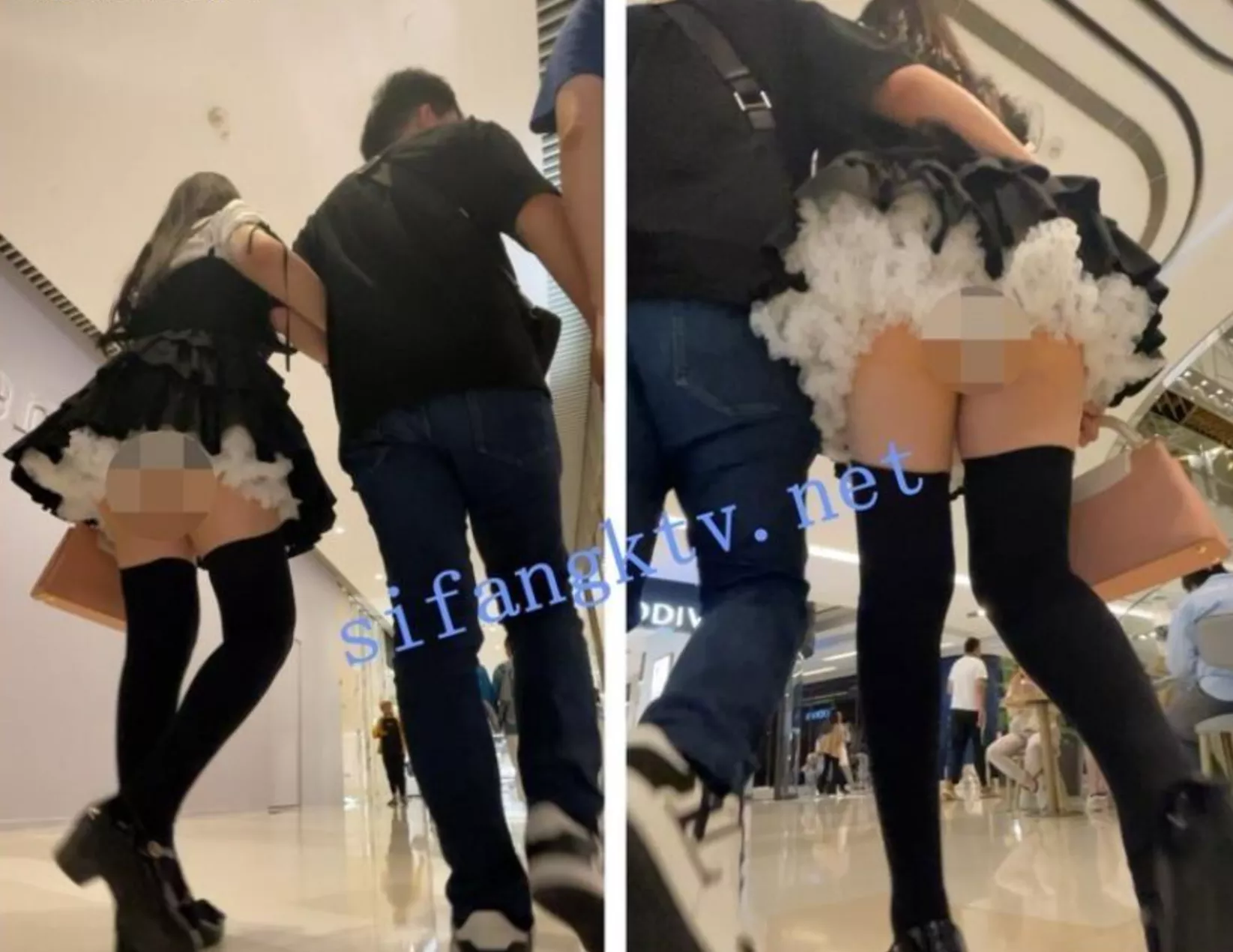 图片[8]-偷拍两个性感短裙美女❤️超短蕾丝公主裙..性感丁字裤..美女当众被男友捏屁股超短齐B女仆装过膝袜圆润美腿薄内，美到流口水[400MB/MP4/09:47]-集乐社