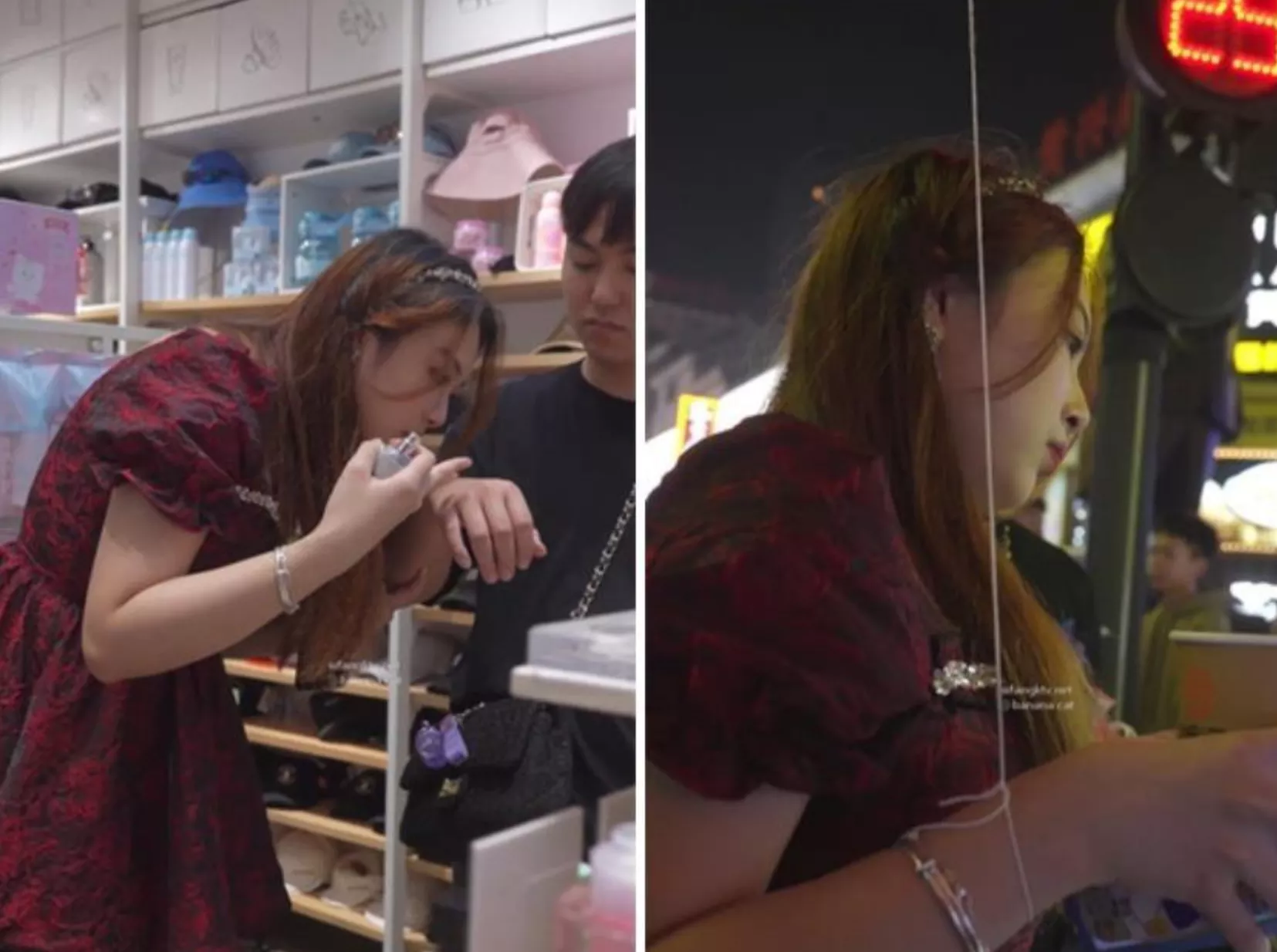 图片[2]-偷拍两个性感短裙美女❤️超短蕾丝公主裙..性感丁字裤..美女当众被男友捏屁股超短齐B女仆装过膝袜圆润美腿薄内，美到流口水[400MB/MP4/09:47]-集乐社