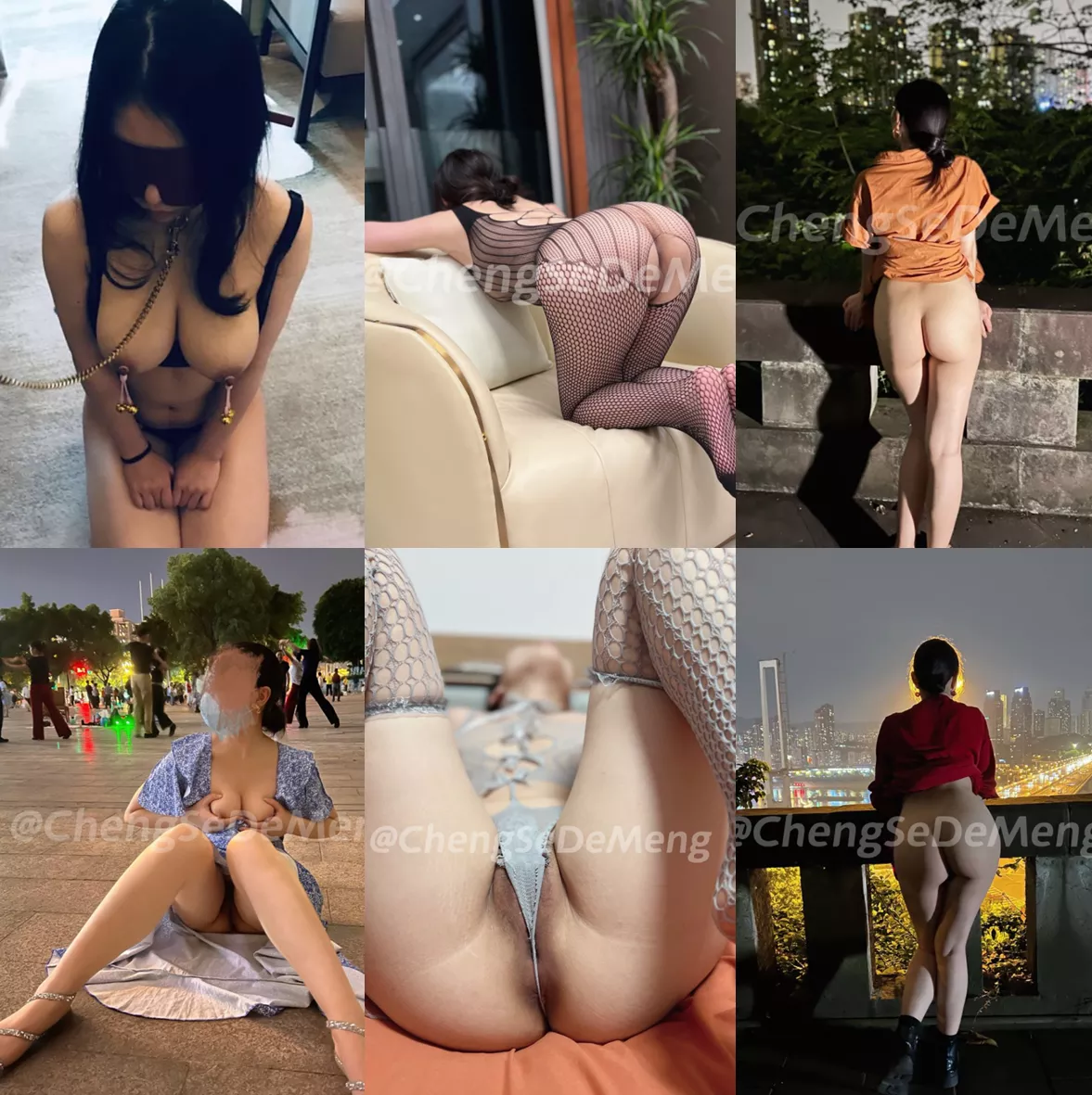 图片[1]-推特绿帽癖夫妻！重庆极品反差骚妻ChengSeDeMeng私拍，喜欢露出野战邀单男3P享受刷锅的乐趣-集乐社