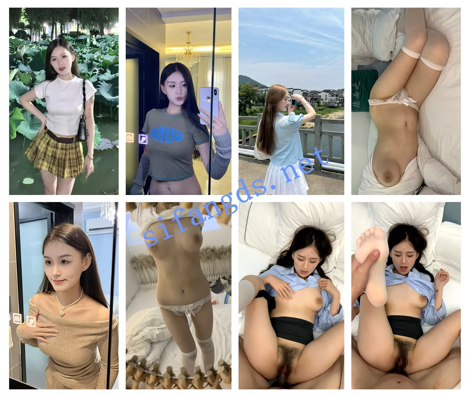 图片[2]-【极品泄密】，两位超极品美女图影泄密 这个颜值是真的高，被男友留出的性爱视频，完美露脸，生活照床上对比反差明显！-集乐社