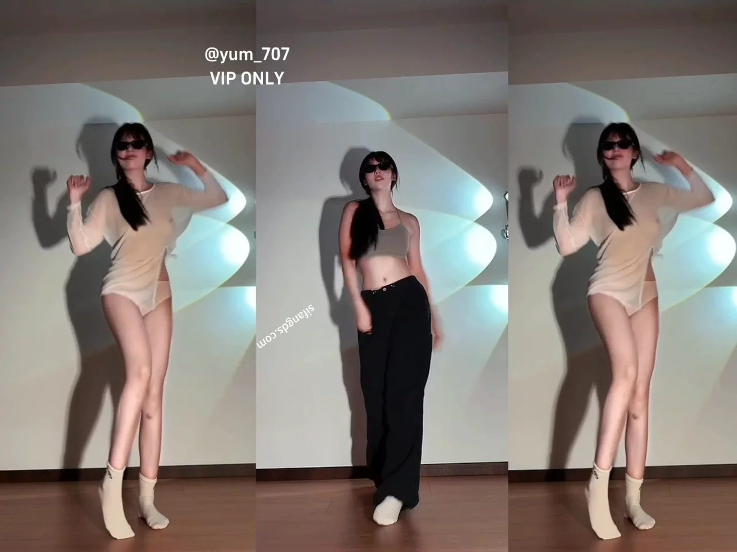 【推特 yum_707/玉米】最新VIP专享 三屏裸舞 嫩逼 影子裸舞-集乐社